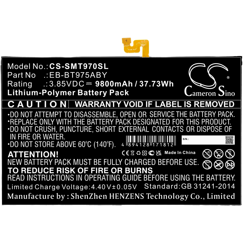 Batteria compressa Samsung Galaxy Tab S7 FE 5G (CS-SMT970SL)