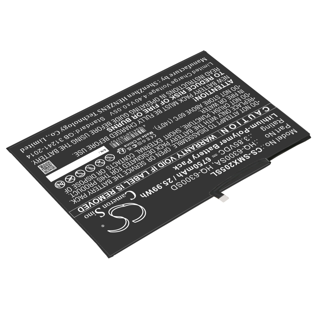 Tablet Battery Samsung CS-SMX205SL