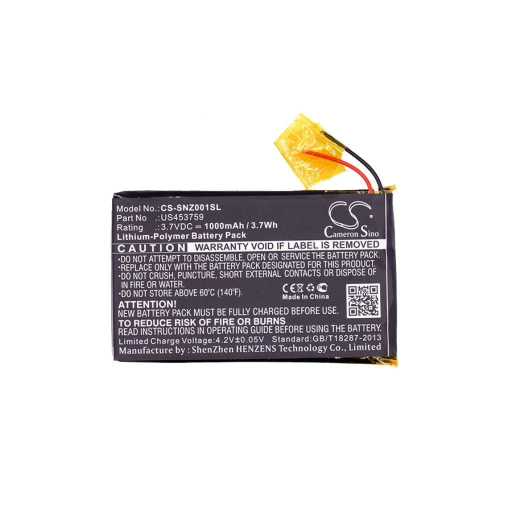 MP3, MP4, PMP Battery Sony CS-SNZ001SL