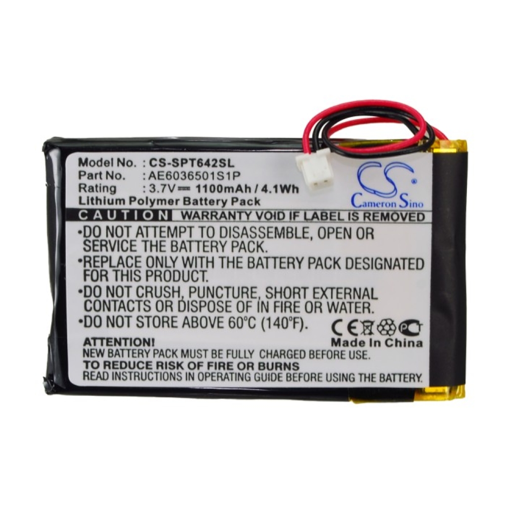 Sostituzione della batteria compatibile per Spetrotec AE6036501S1P