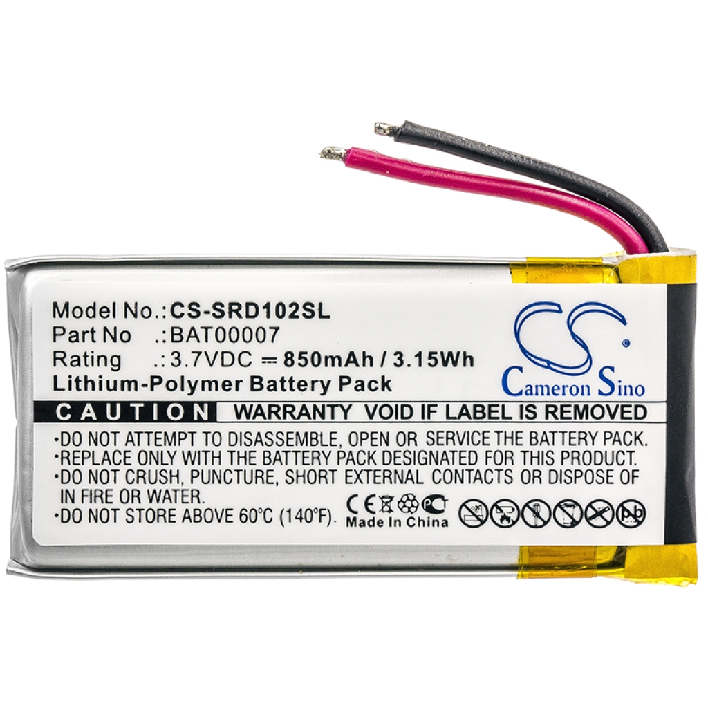 Batteria senza fili dell'auricolare Cardo CS-SRD102SL