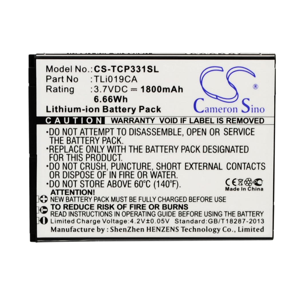 Batterie Sostituisce TLi019CA