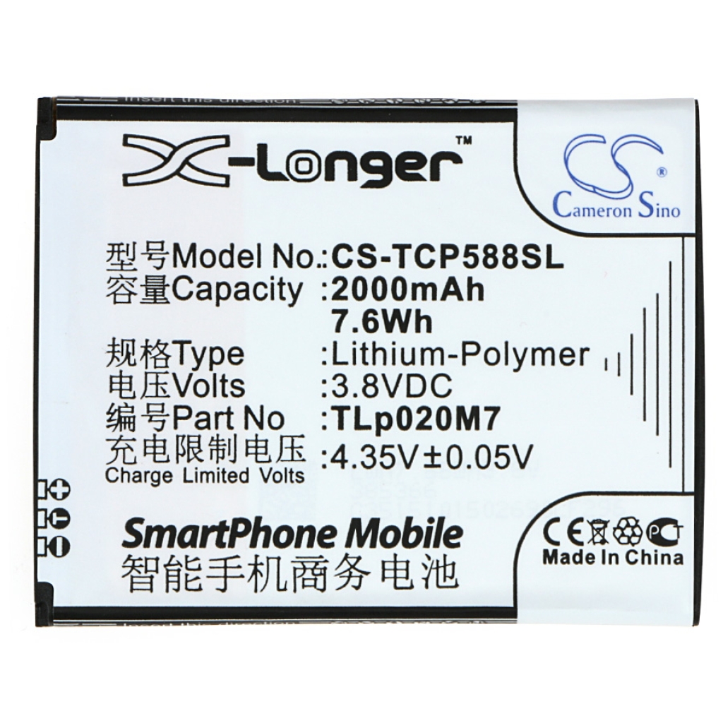 Batteria del telefono cellulare TCL TCL P588 (CS-TCP588SL)