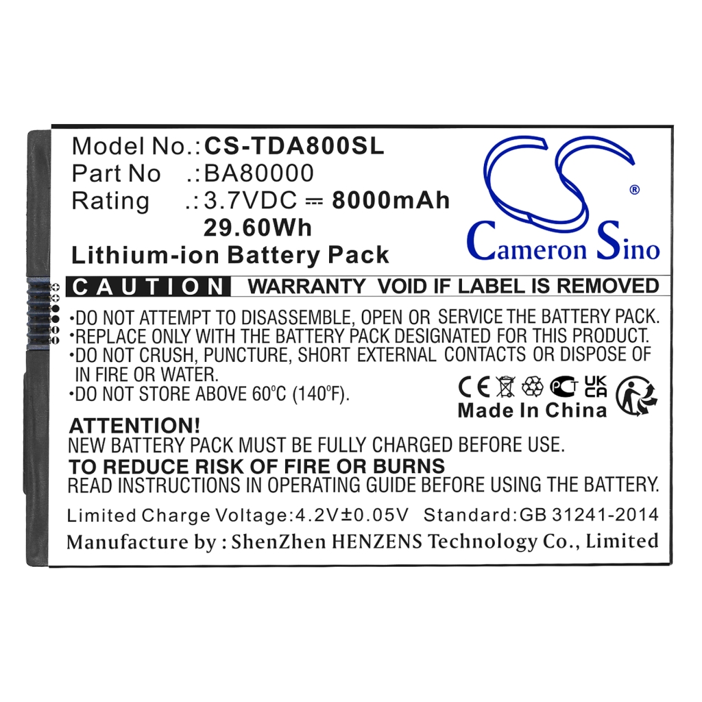 Batterie Sostituisce BA80000