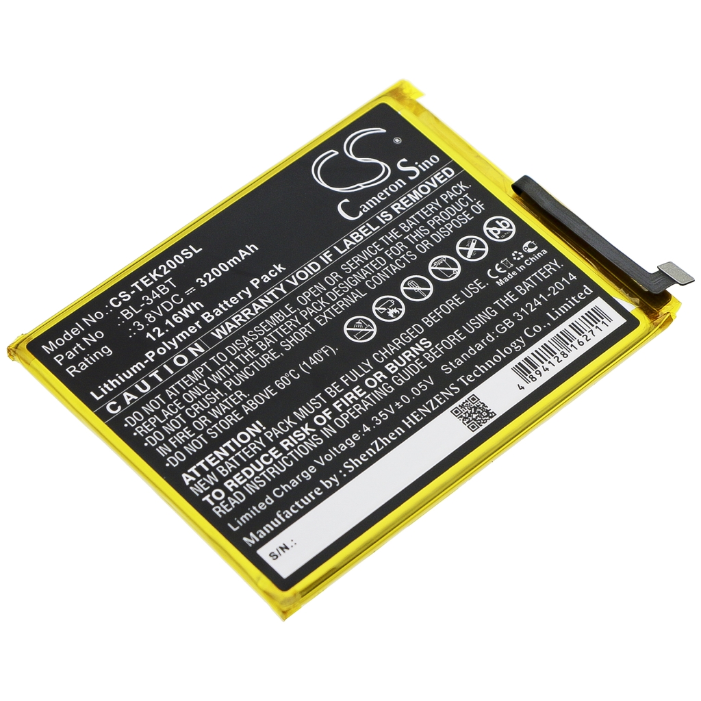 Batteria del telefono cellulare Tecno KA7 (CS-TEK200SL)