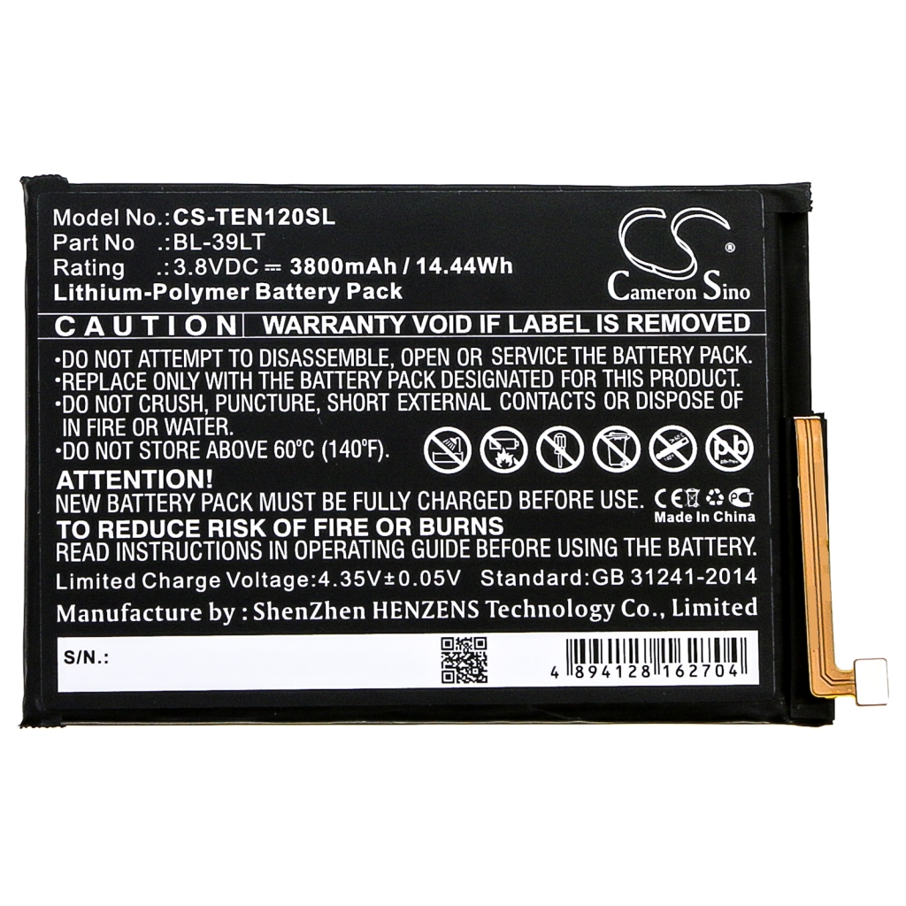 Batteria del telefono cellulare Tecno Camon 15 (CS-TEN120SL)