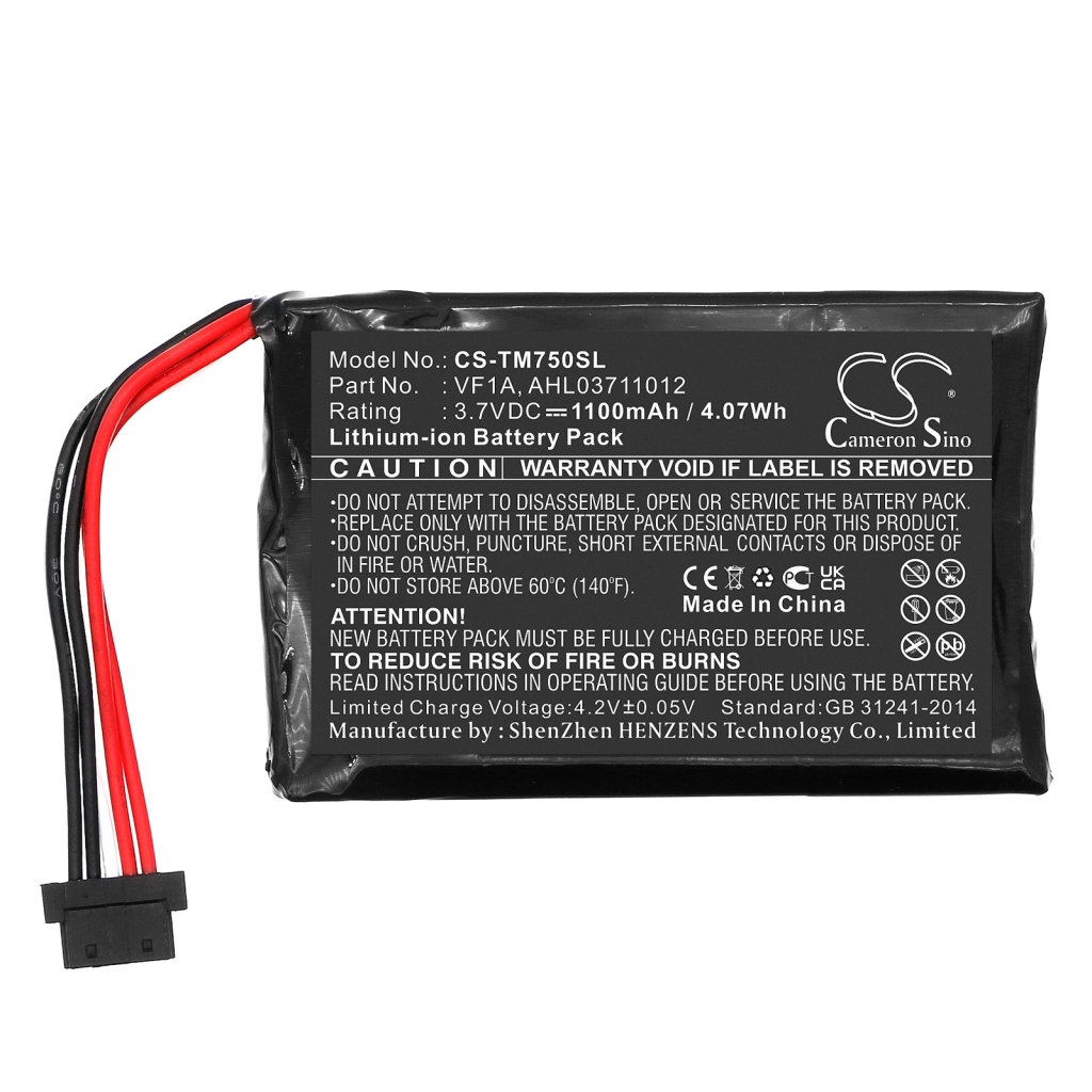 Sostituzione della batteria compatibile per TomTom AHL03711012,HM9440232488,VF1A