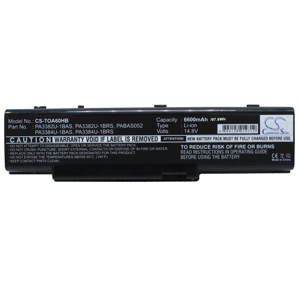 Notebook battery Toshiba Satellite A65 Series