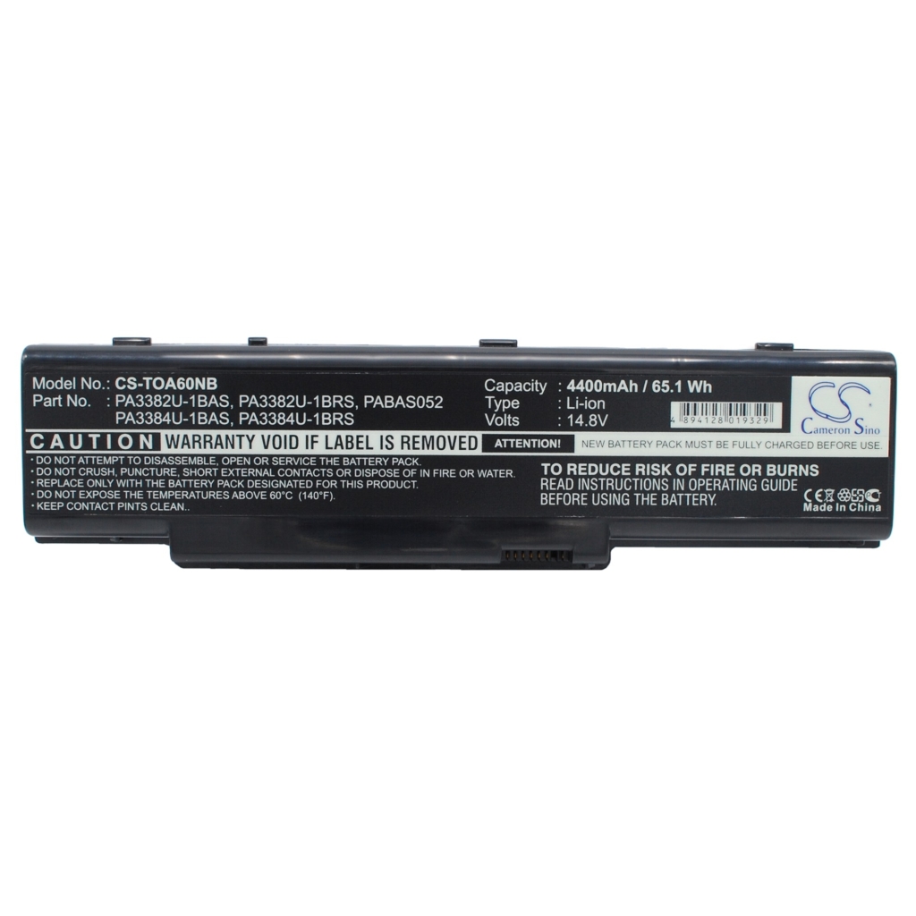 Notebook battery Toshiba Satellite A65 Series