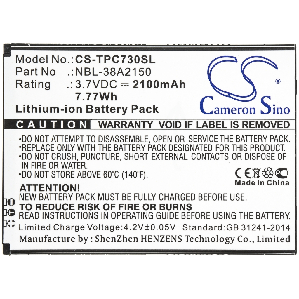 Batteria del telefono cellulare Neffos C7 Lite (CS-TPC730SL)