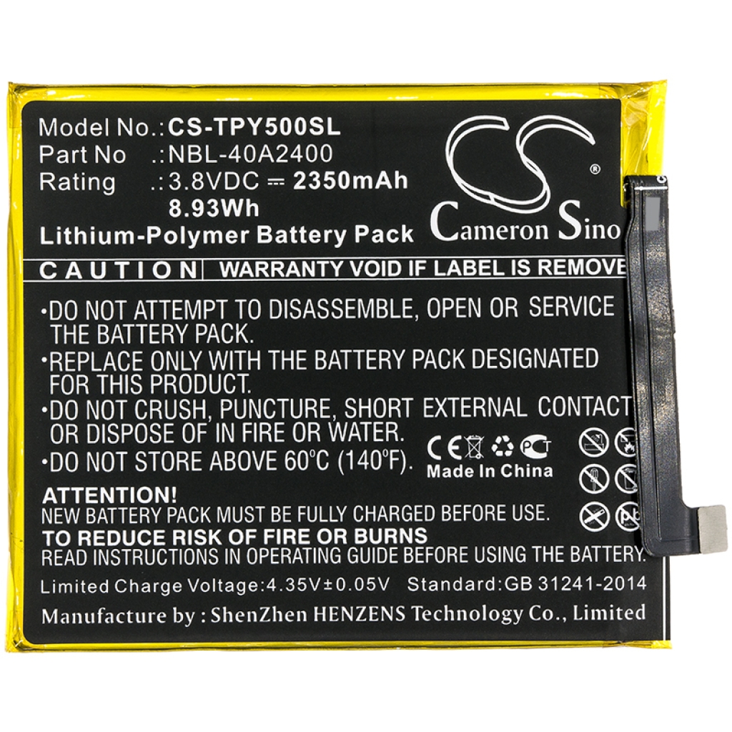 Batteria del telefono cellulare Neffos TP804C (CS-TPY500SL)