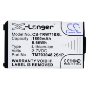 CS-TRW710SL<br />Batteries for   replaces battery TM703048 2S1P