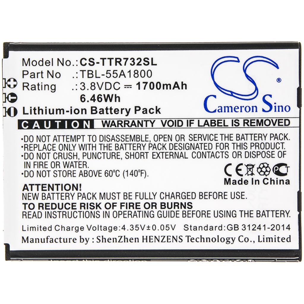 Batterie Sostituisce TBL-55A1800