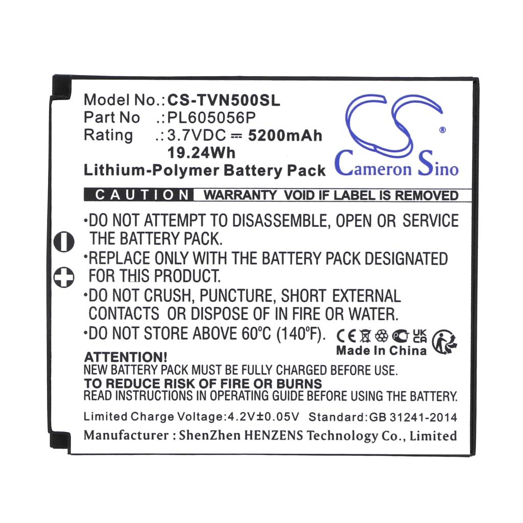 Sostituzione della batteria compatibile per TwoNav PL605056P