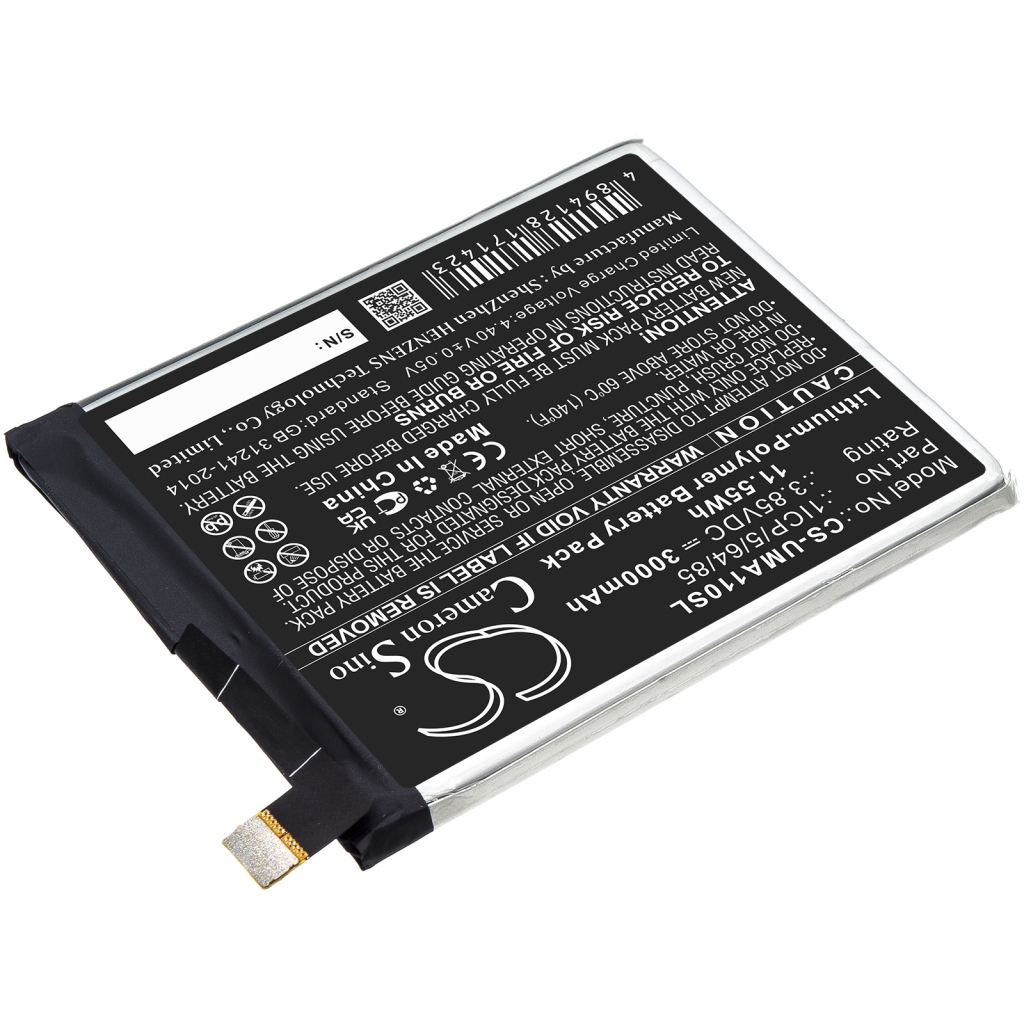 Compatible battery replacement for Umi 1ICP/5/64/85