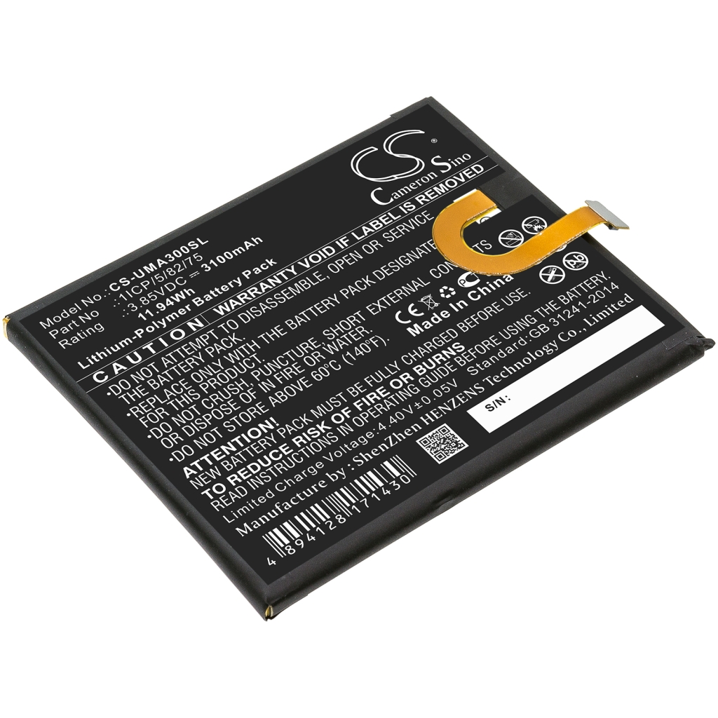 Compatible battery replacement for Umi 1ICP/5/82/75