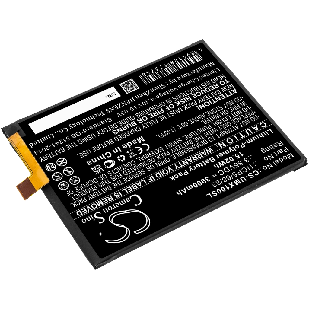 Compatible battery replacement for Umi 1ICP5/68/83