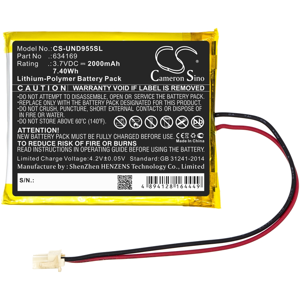 Sostituzione della batteria compatibile per Uniden 634169