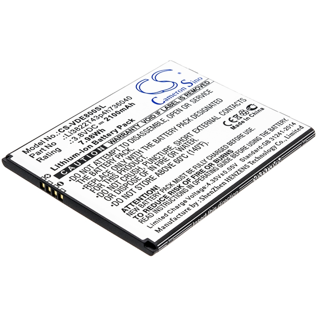 Batteria del telefono cellulare ZTE N9137 (CS-VDE800SL)