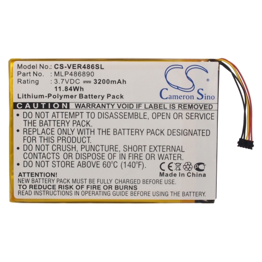 Compatible battery replacement for ViewSonic MLP486890