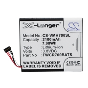 CS-VMH700SL<br />Batterie per   sostituisce la batteria ICP565156A