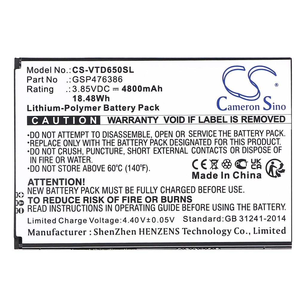 Batterie Sostituisce GSP476386