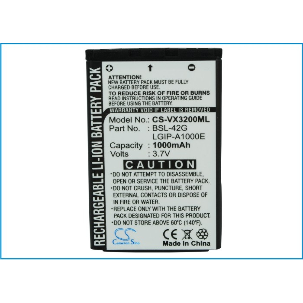 Batteria del telefono cellulare LG VI125