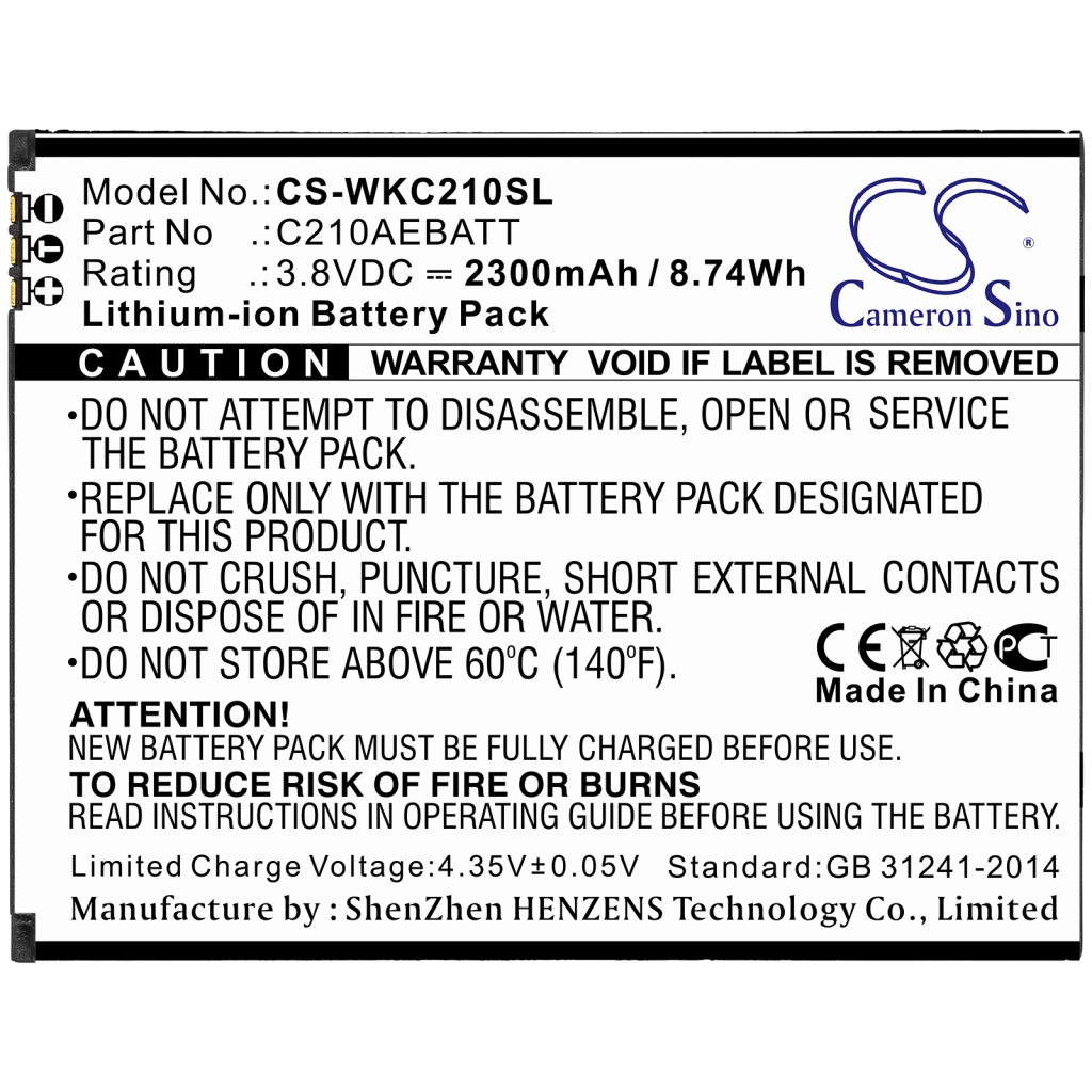 Batterie Sostituisce C210AEBATT