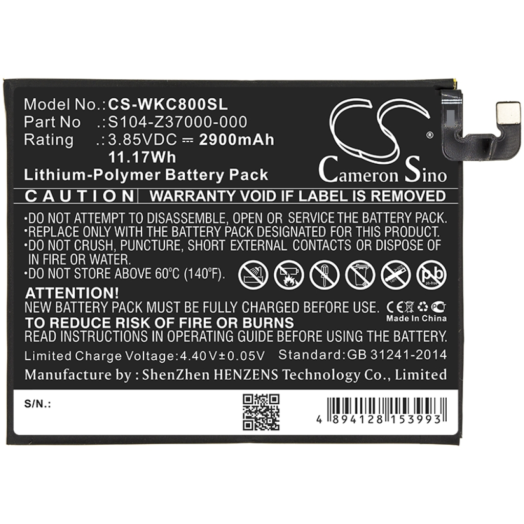 Batterie Sostituisce 356580H