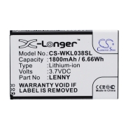 CS-WKL038SL<br />Batterie per   sostituisce la batteria LENNY