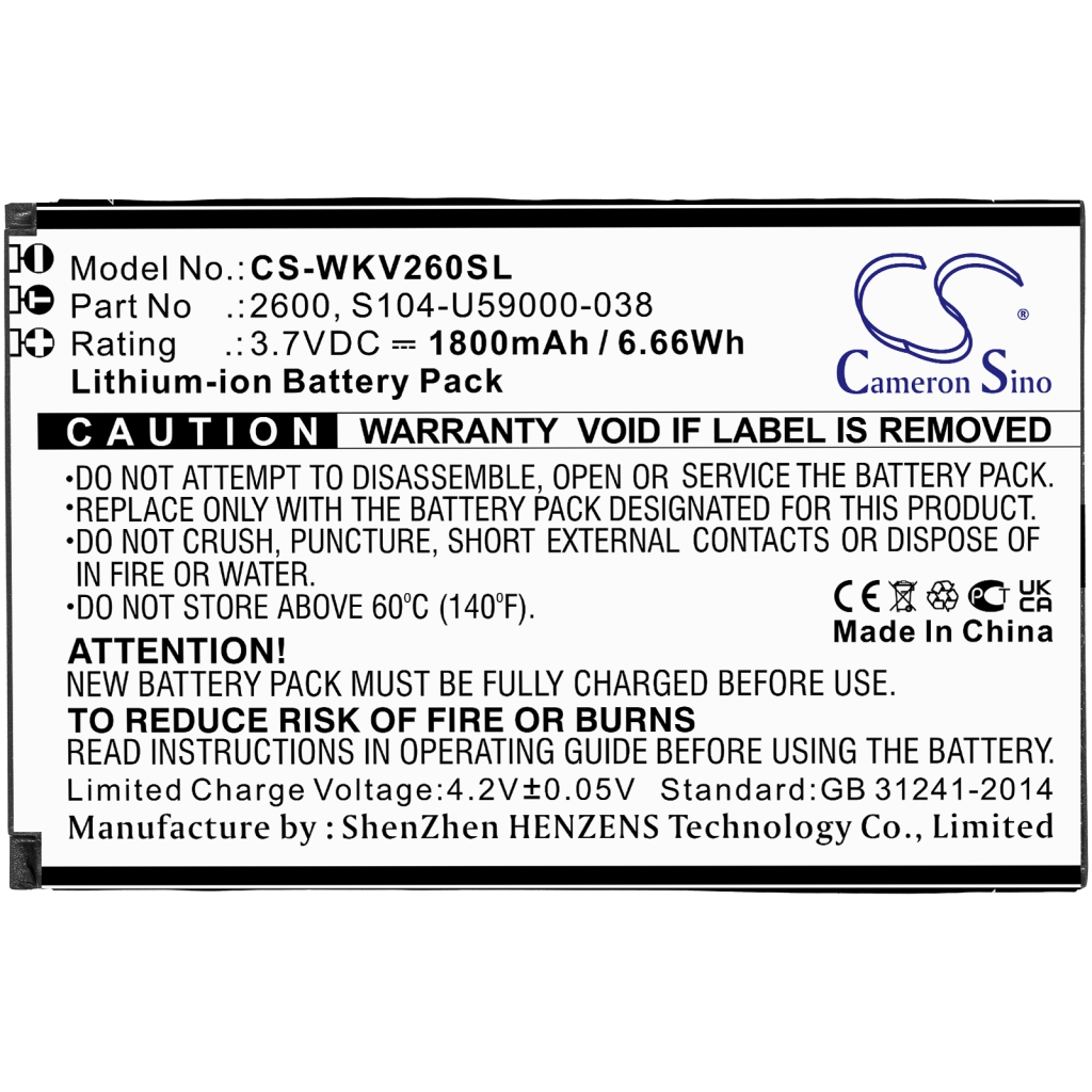 Batterie Sostituisce 2600