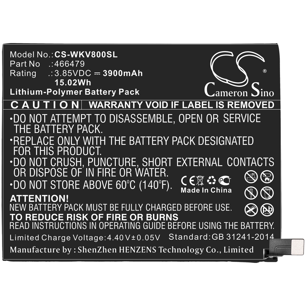 Batteria del telefono cellulare Sugar C13 (CS-WKV800SL)