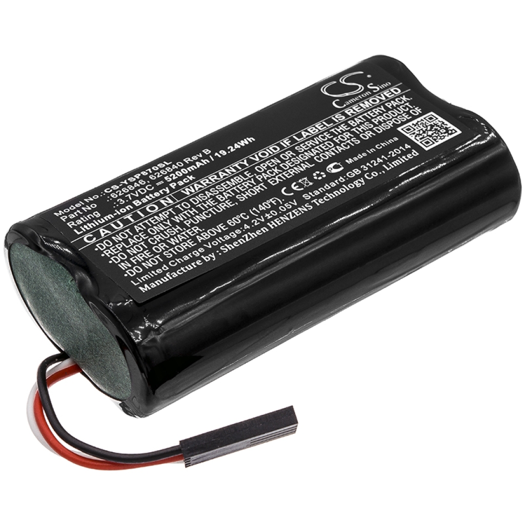 Sostituzione della batteria compatibile per Ysi 626840 REV B,626846