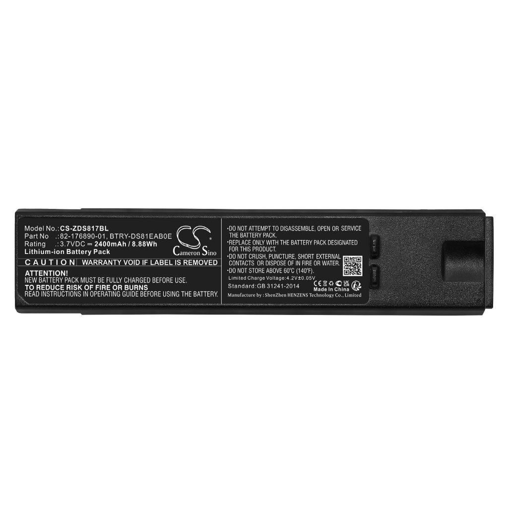 Codice a barre, batteria dello scanner Zebra DS8170