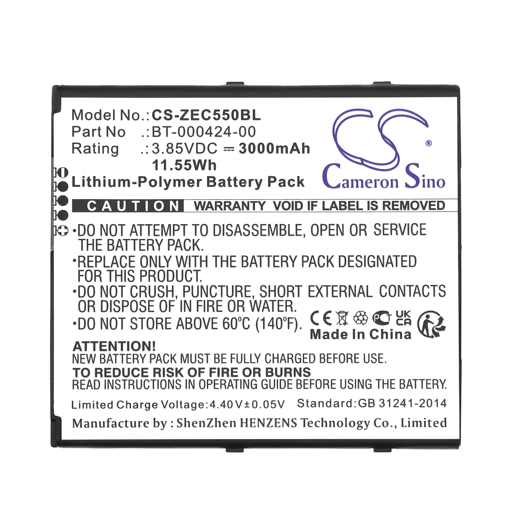 Codice a barre, batteria dello scanner Zebra EC55