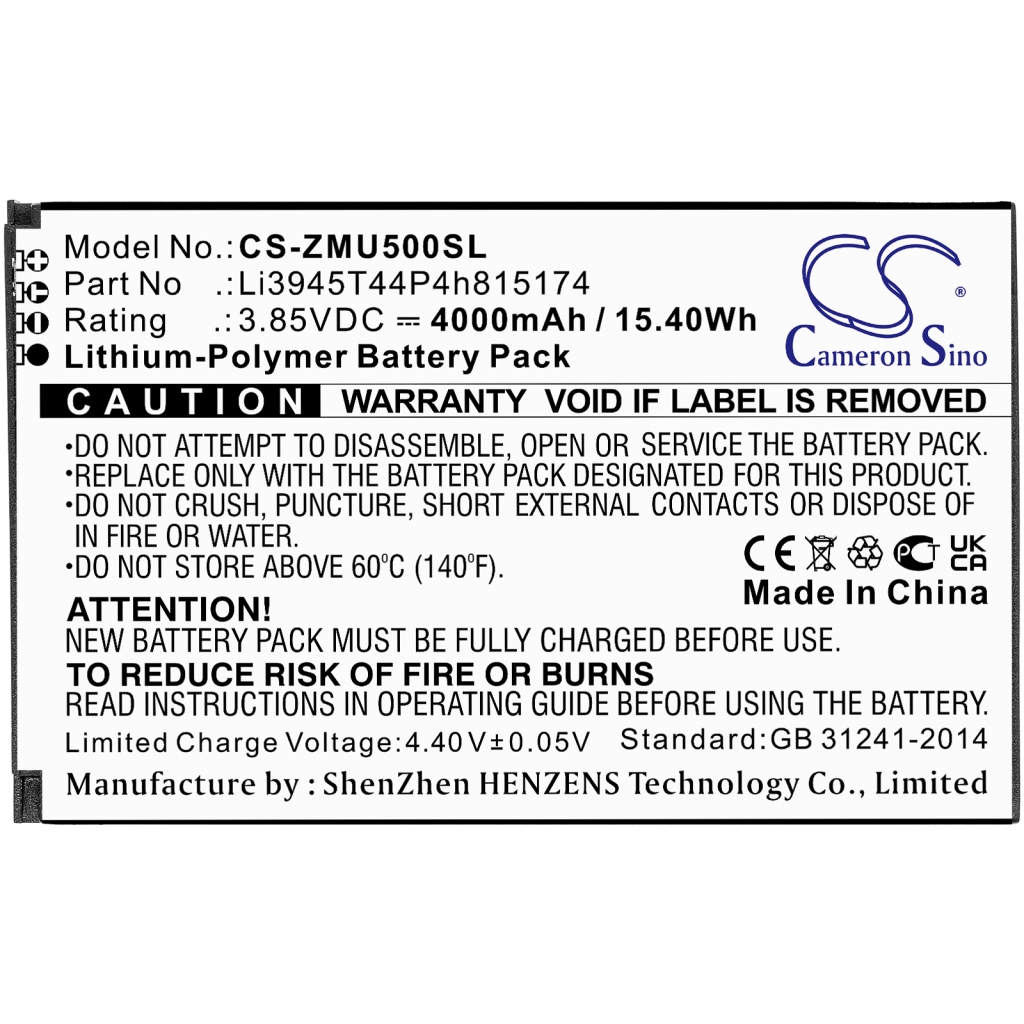 Batterie Sostituisce Li3945T44P4h815174