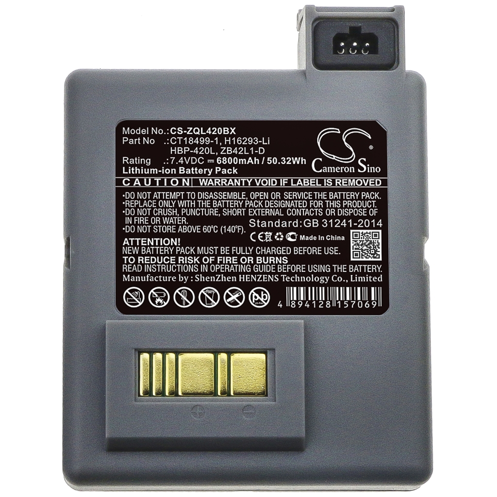 Batteria della stampante Zebra P4T