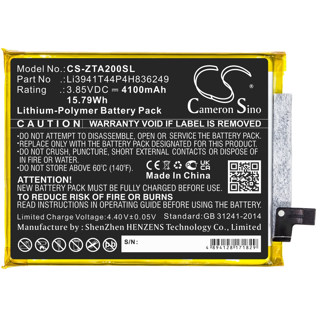 Batteria del telefono cellulare ZTE A2121G (CS-ZTA200SL)