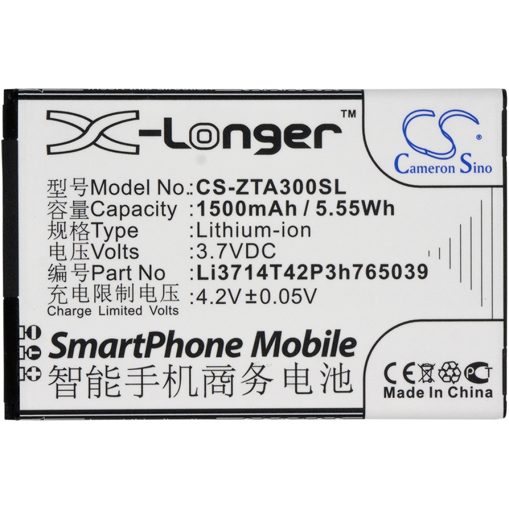 Batterie Sostituisce Li3714T42P3h765039