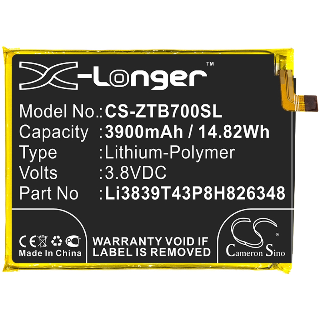 Batterie Sostituisce Li3839T43P8H826348