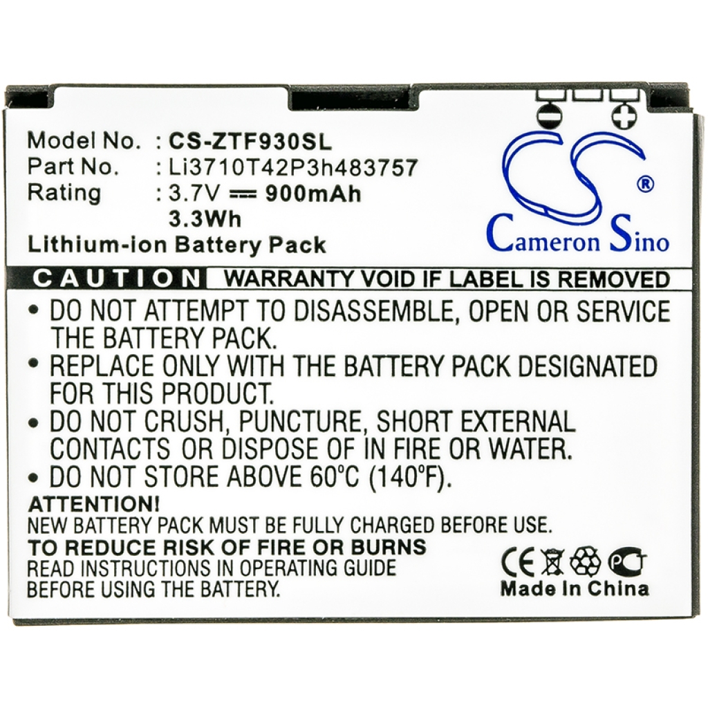 Batteria del telefono cellulare ZTE Adamant F450 (CS-ZTF930SL)