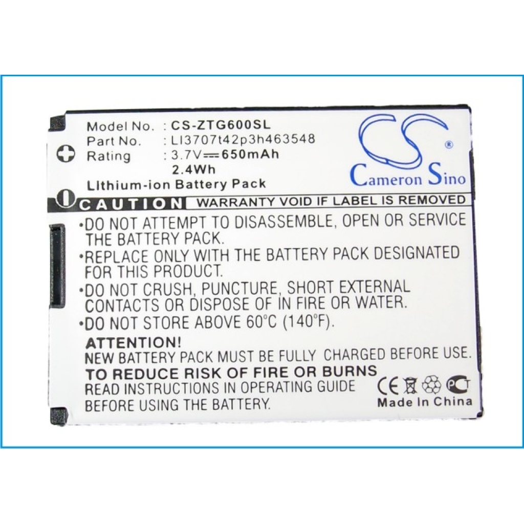 Battery Replaces LI3707T42H3h463548