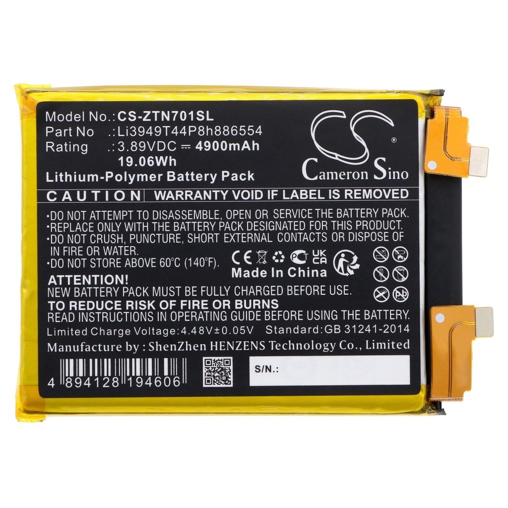 Batteria del telefono cellulare ZTE NX702J (CS-ZTN701SL)