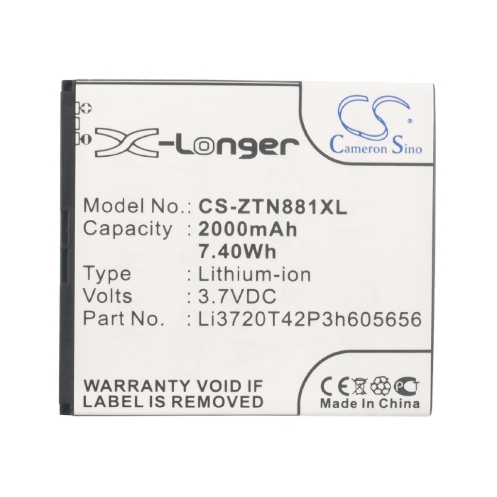 Batterie Sostituisce Li3720T42P3h605656