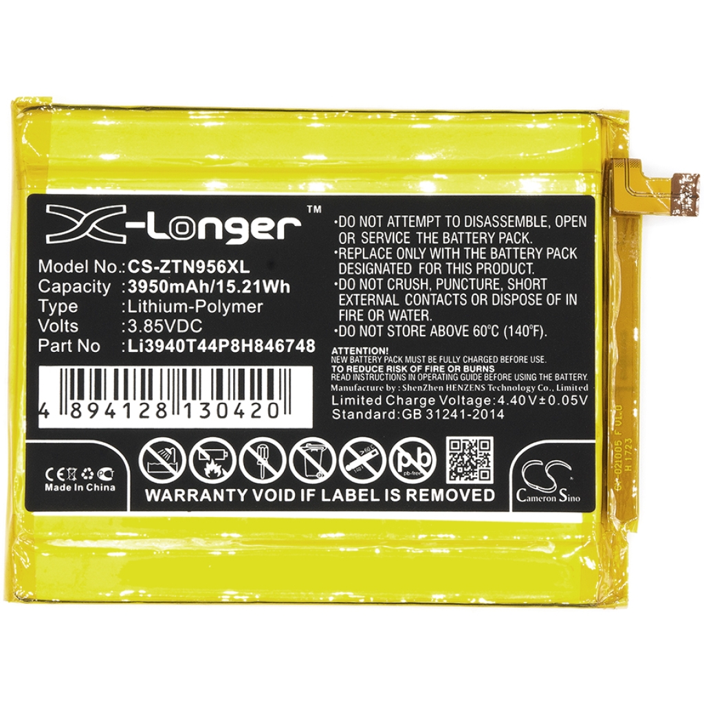 Batteria del telefono cellulare ZTE N9560 (CS-ZTN956XL)