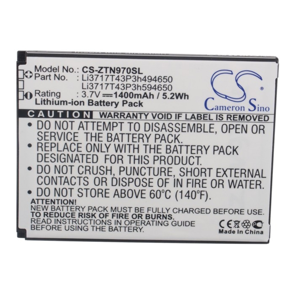 Batterie Sostituisce Li3717T43P3h494650