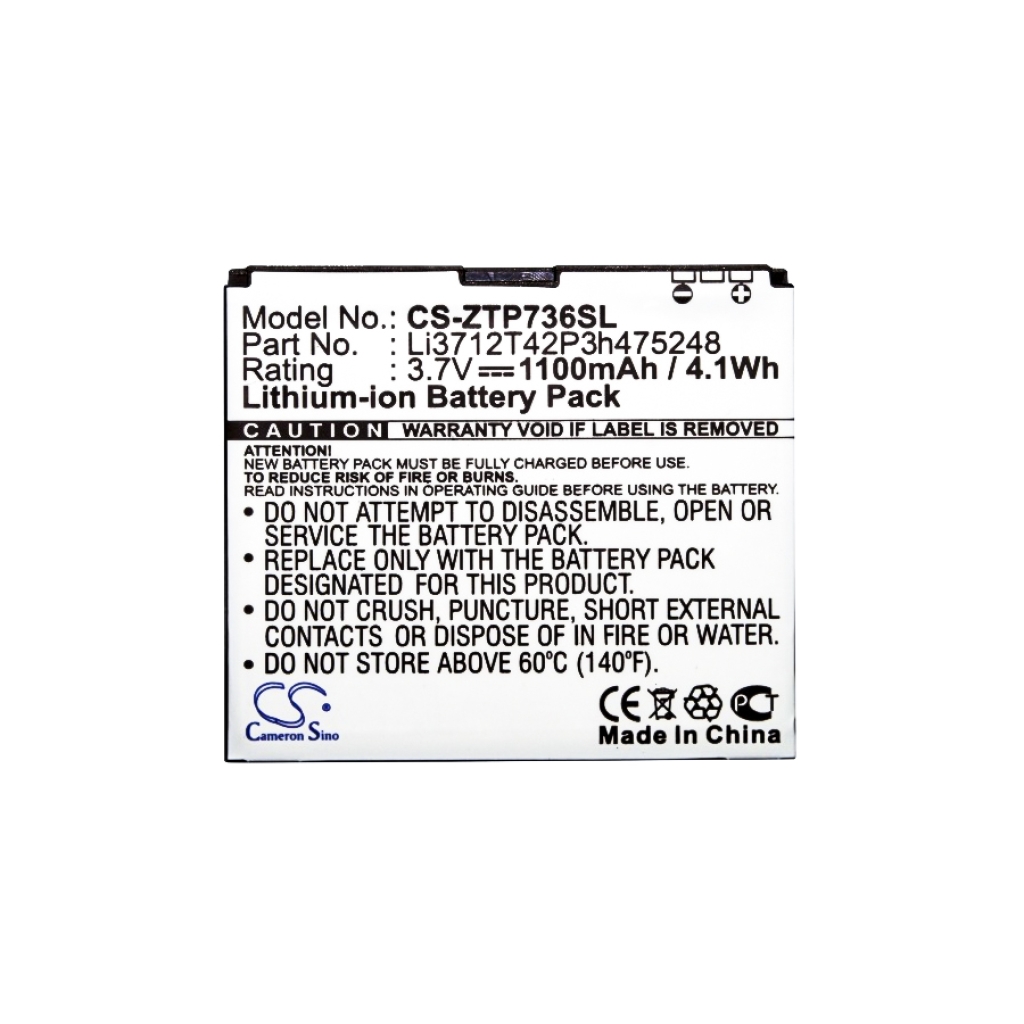 Batterie Sostituisce Li3712T42P3h475248