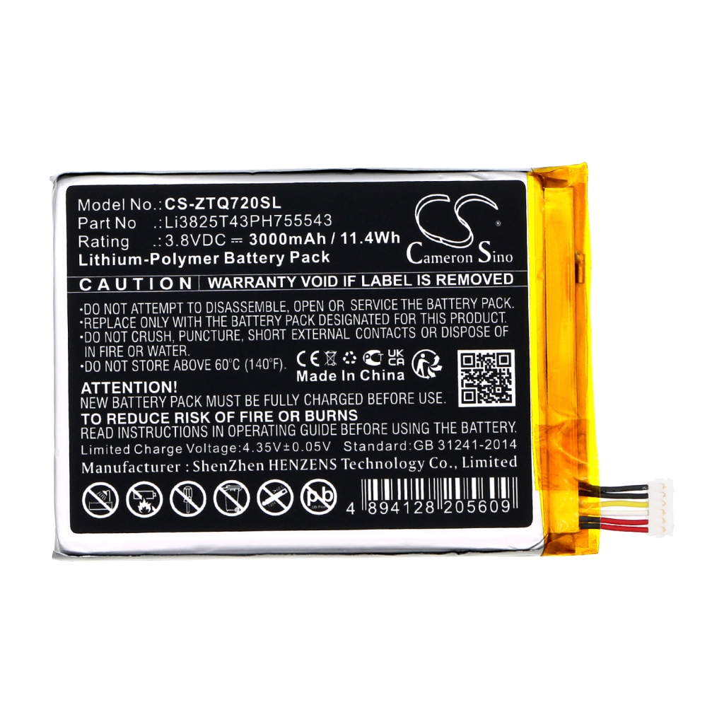 Sostituzione della batteria compatibile per ZTE LI3825T43PH755543