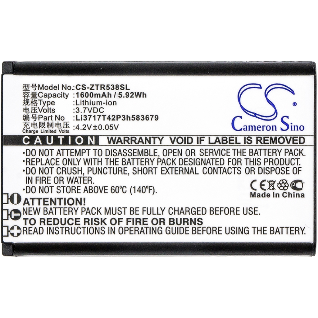 Batterie Sostituisce Li3717T42P3h583679