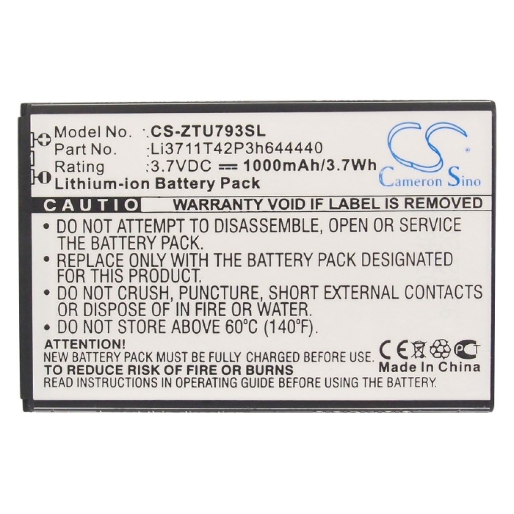 Batterie Sostituisce Li3711T42P3h644440